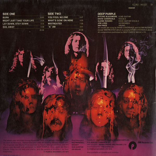 Deep Purple : Burn (LP, Album)