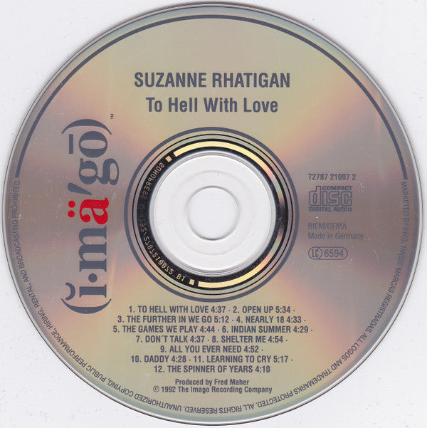 Suzanne Rhatigan : To Hell With Love (CD, Album)