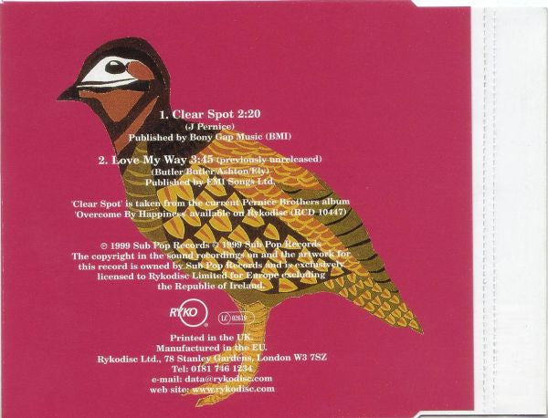 Pernice Brothers : Clear Spot (CD, Single)