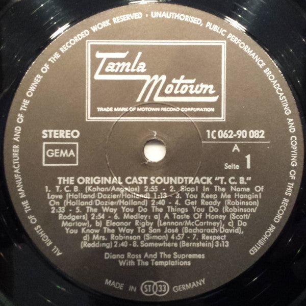 The Supremes With The Temptations : (The Original Soundtrack From) TCB (LP, Album, RE)