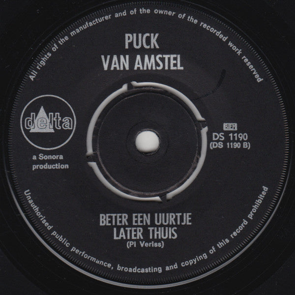 Puck van Amstel : Vanaf Vandaag Drinken We Enkel Limonade (7", Single)