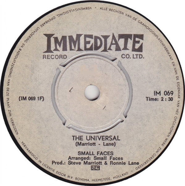Small Faces : The Universal (7", Single)