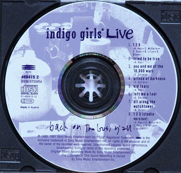 Indigo Girls : Indigo Girls Live - Back On The Bus, Y'All (CD)