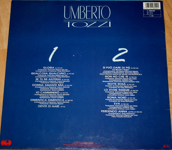 Umberto Tozzi : Minuti Di Un'Eternita (LP, Comp)