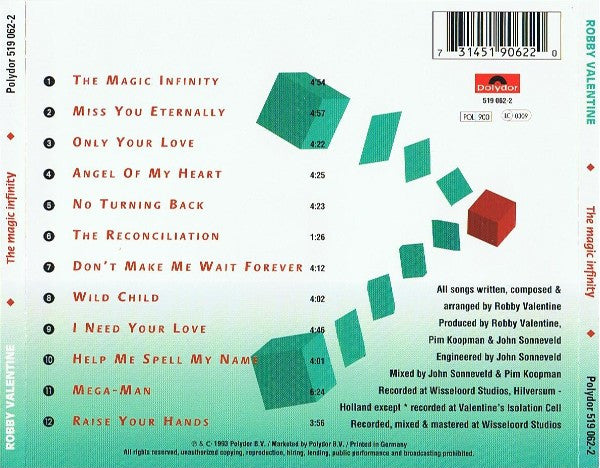 Robby Valentine : The Magic Infinity (CD, Album)