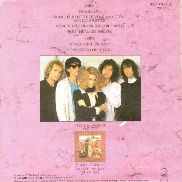 Lone Justice : I Found Love (7", Single)