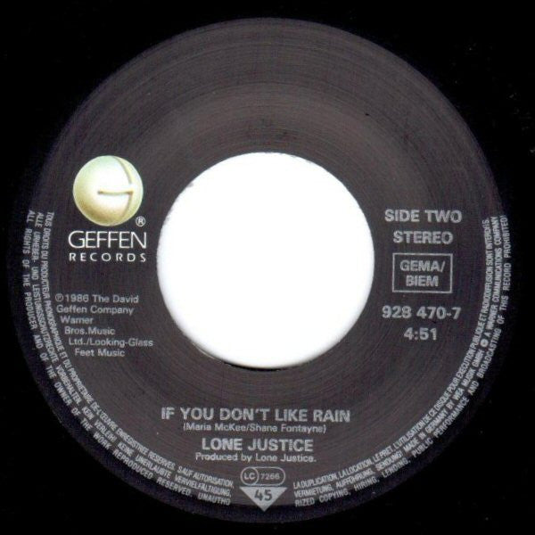 Lone Justice : I Found Love (7", Single)