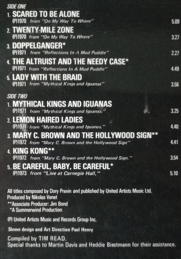 Dory Previn : One A.M. Phonecalls (LP, Comp)