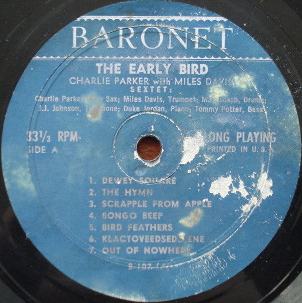 Charlie Parker With Miles Davis : The Early Bird (LP, Comp, Mono)