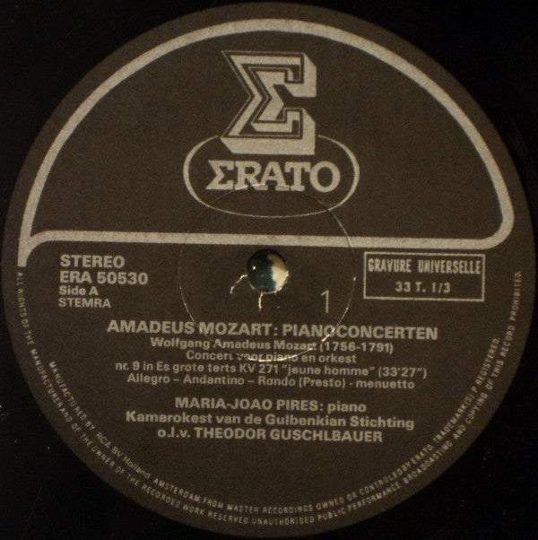 Wolfgang Amadeus Mozart - Maria-João Pires, Gulbenkian Orchestra O.L.V. Theodor Guschlbauer : 6 Pianoconcerten Nrs. 9, 14, 17, 21, 23, 26 (3xLP)