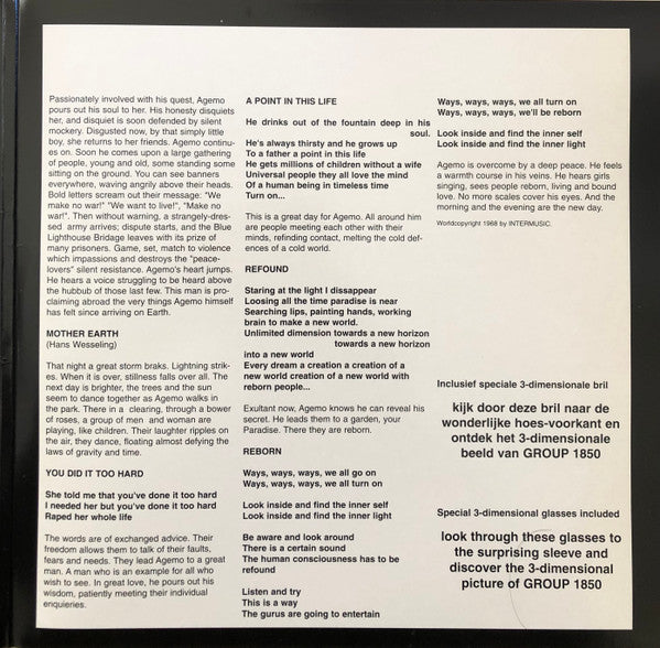 Group 1850 : Agemo's Trip To Mother Earth (LP, Album, Ltd, RE)