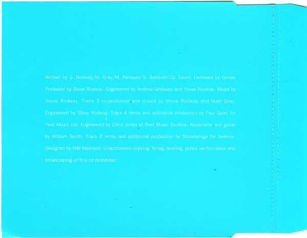 Motiv 8 : Rockin' For Myself (CD, Single)