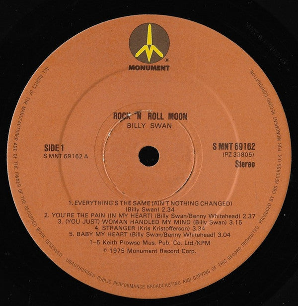 Billy Swan : Rock 'N' Roll Moon (LP, Album)