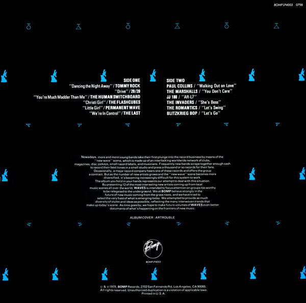 Various : Waves (An Anthology Of New Music Vol.1 January 1979) (LP, Comp, Blu)