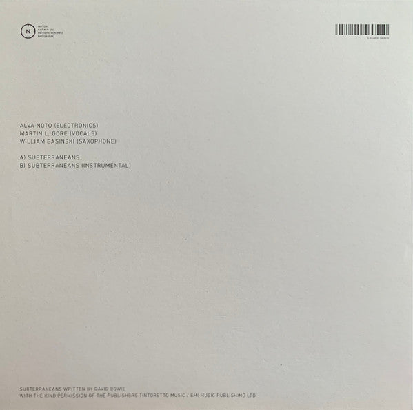 Alva Noto Feat. Martin L. Gore & William Basinski : Subterraneans (12", EP)