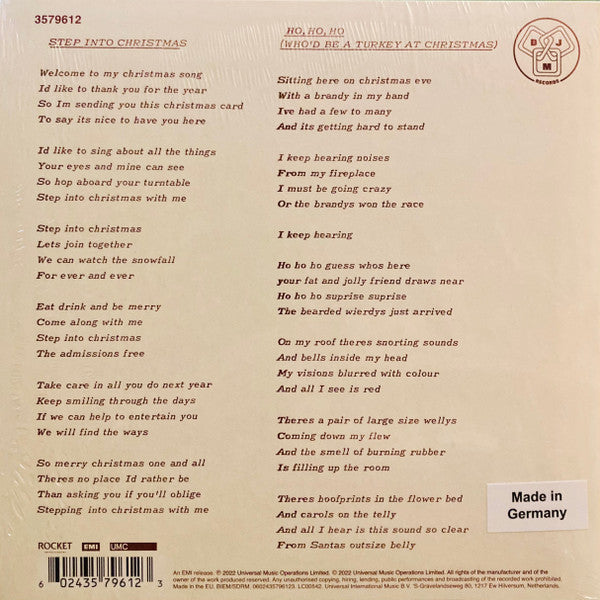 Elton John : Step Into Christmas / Ho, Ho, Ho, (Who'd Be A Turkey At Christmas) (7", Single, Ltd, RE, Gre)