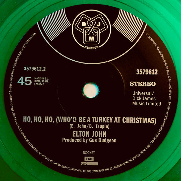Elton John : Step Into Christmas / Ho, Ho, Ho, (Who'd Be A Turkey At Christmas) (7", Single, Ltd, RE, Gre)