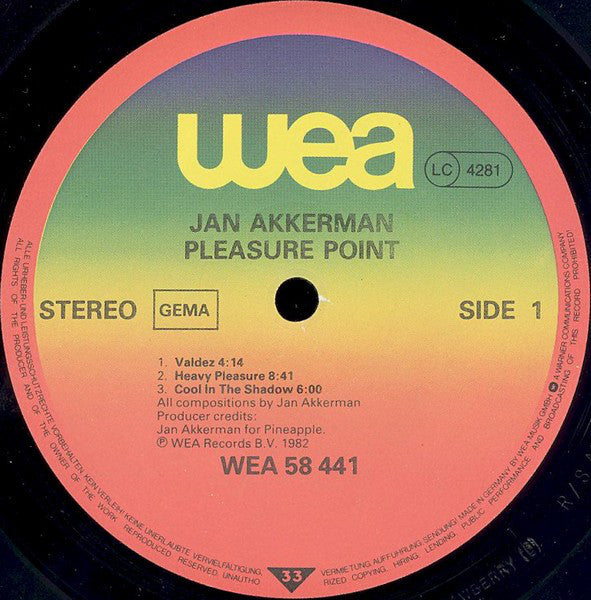 Jan Akkerman : Pleasure Point (LP, Album)