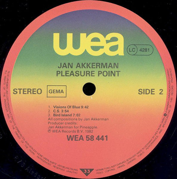 Jan Akkerman : Pleasure Point (LP, Album)