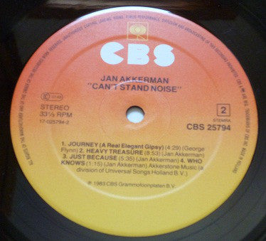 Jan Akkerman : Can't Stand Noise (LP, Album)