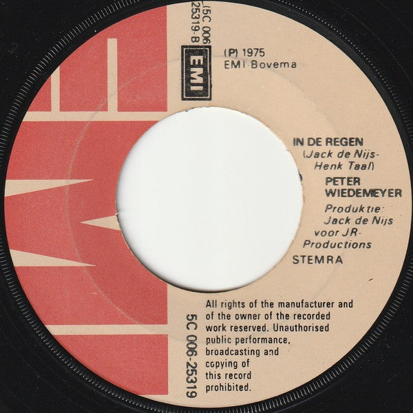 Peter Wiedemeijer : Die Tijd Van Vroeger (7", Single)
