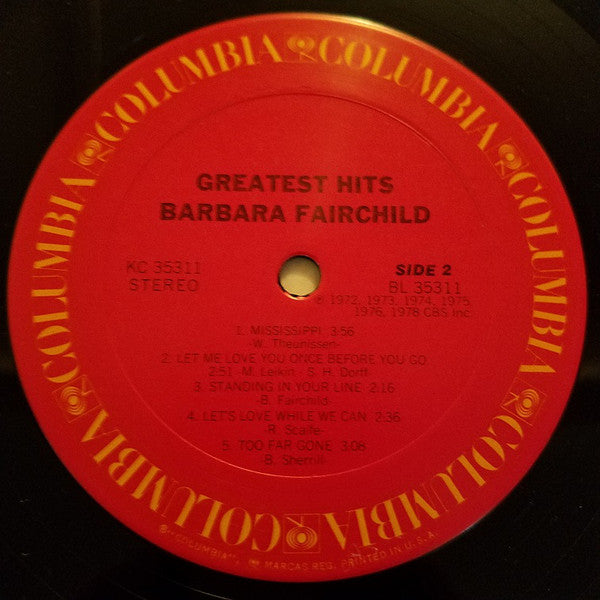 Barbara Fairchild : Greatest Hits (LP, Comp)