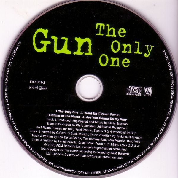 Gun (2) : The Only One (CD, Maxi)