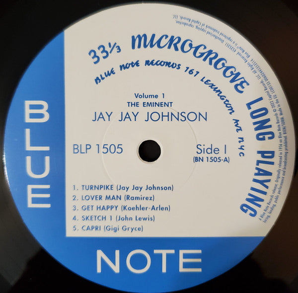 J.J. Johnson : The Eminent Jay Jay Johnson Volume 1 (LP, Comp, Mono, RE, RM, 180)