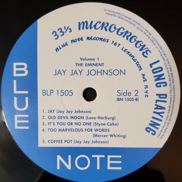 J.J. Johnson : The Eminent Jay Jay Johnson Volume 1 (LP, Comp, Mono, RE, RM, 180)