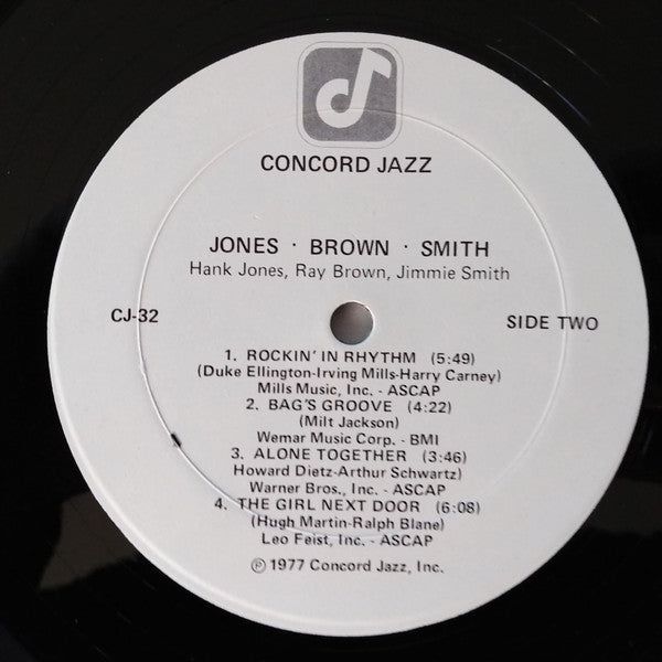 Jones*, Brown*, Smith* : Jones - Brown - Smith (LP, Album)