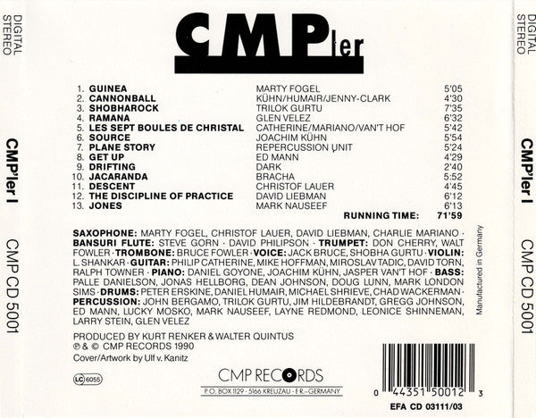 Various : CMPler I (CD, Smplr)