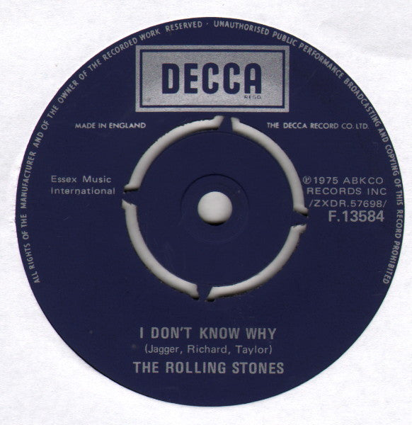 The Rolling Stones : I Don't Know Why / Try A Little Harder (7", Single)