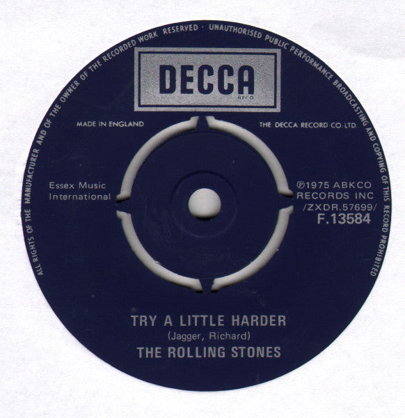 The Rolling Stones : I Don't Know Why / Try A Little Harder (7", Single)