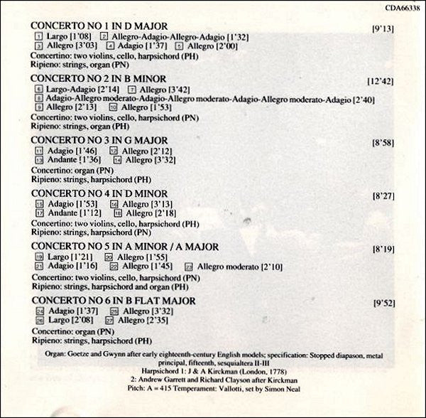 John Stanley (2) - The Parley Of Instruments • Roy Goodman : Six Concertos In Seven Parts, Op 2 (CD, Album, Emp)