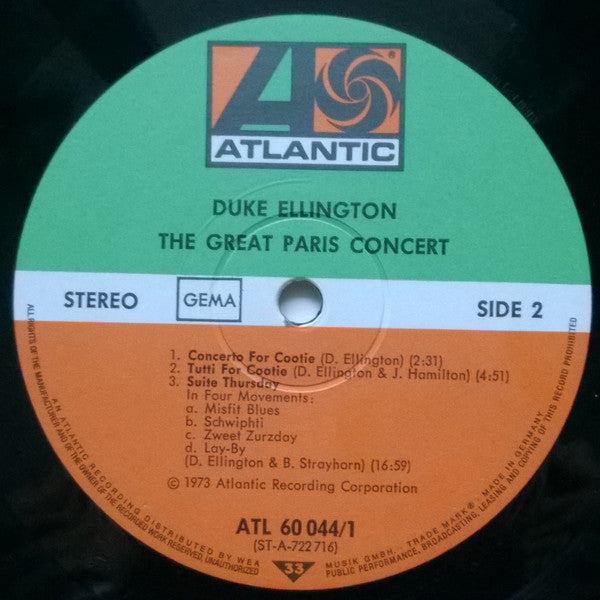 Duke Ellington : The Art Of Duke Ellington / The Great Paris Concert (2xLP, Album)