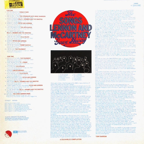 Various : The Songs Lennon And McCartney Gave Away (LP, Comp)