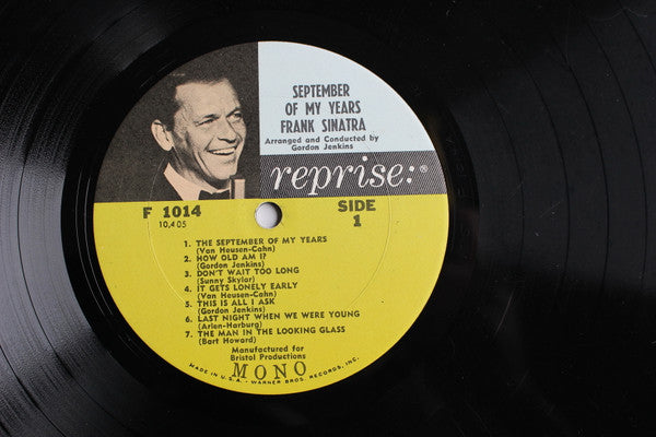 Frank Sinatra : September Of My Years (LP, Album, Mono)