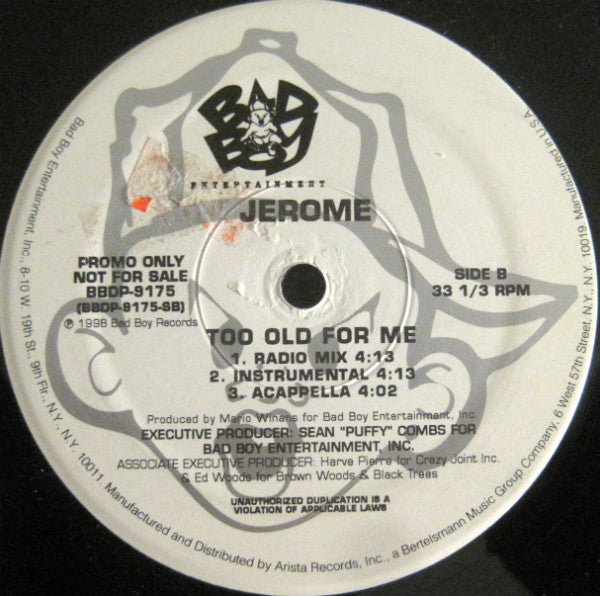 Jerome (4) : Too Old For Me (12", Promo)