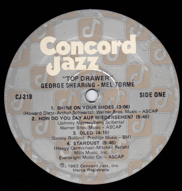 George Shearing, Mel Tormé : Top Drawer (LP, Album)
