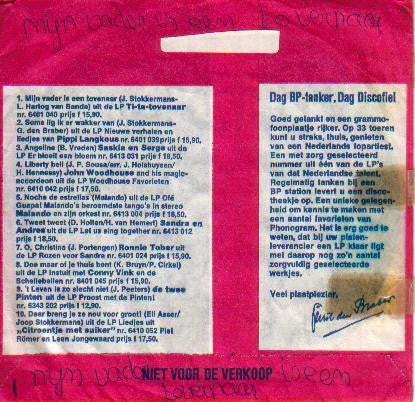 Maroesja Lacunes Met Het Televisie-Kinderkoor : BP Favorieten Festival 1: Mijn Vader Is Een Tovenaar (Flexi, 5", S/Sided)