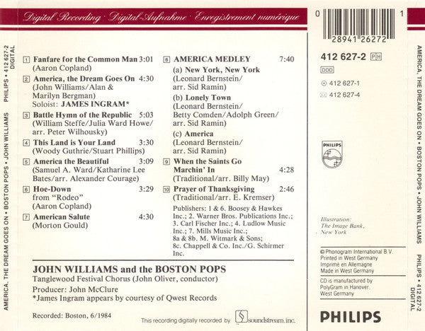 Boston Pops Orchestra, John Williams (4) : America, The Dream Goes On (CD, RE, PDO)