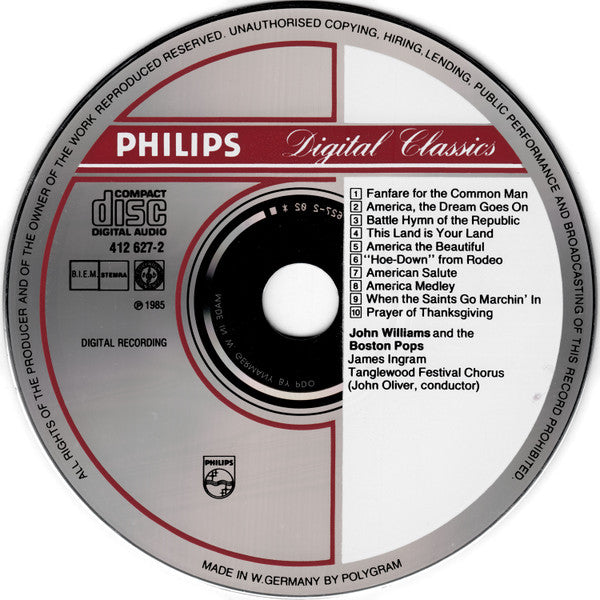 Boston Pops Orchestra, John Williams (4) : America, The Dream Goes On (CD, RE, PDO)