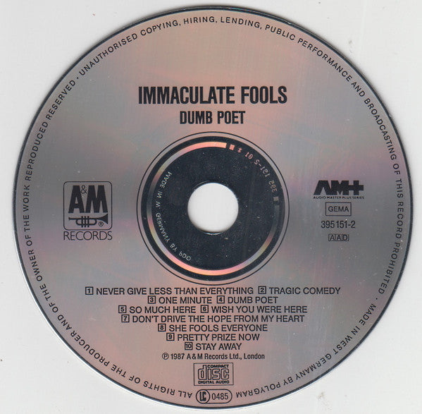Immaculate Fools : Dumb Poet (CD, Album)