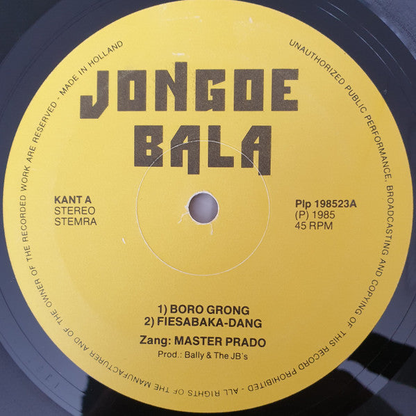 Jongoe Bala : Surinam Tour Juli/Aug. '85 (12")