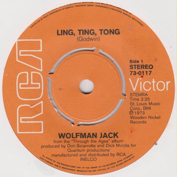 Wolfman Jack : Ling, Ting, Tong (7")