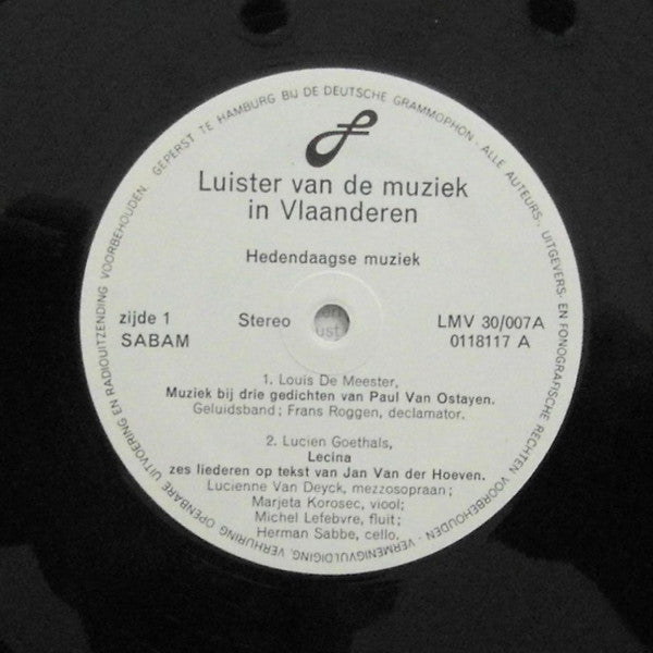 Various : Luister Van De Muziek In Vlaanderen 7 - Hedendaagse Muziek (LP, Tri)