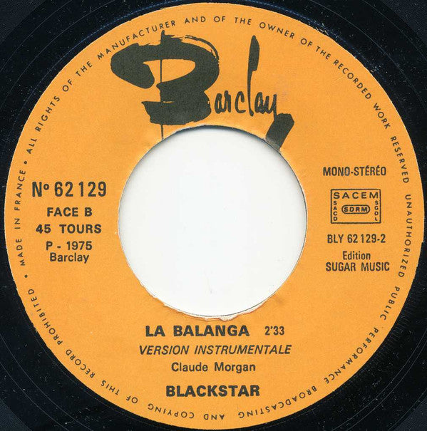 Blackstar (7) : La Balanga (7", Pel)