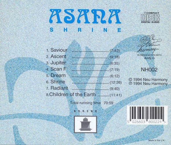 Asana : Shrine (CD, Album)