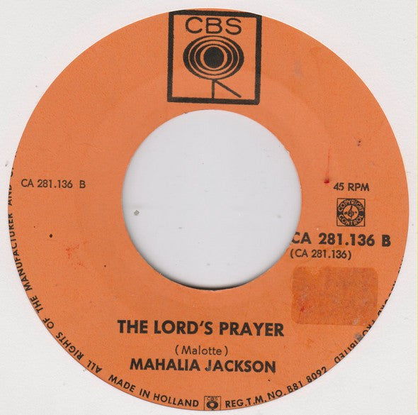 Mahalia Jackson : My God Is Real (Yes, God Is Real) (7")