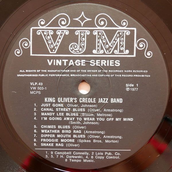 King Oliver's Creole Jazz Band : VJM Timespan - The Living History Of Jazz (LP, Comp)